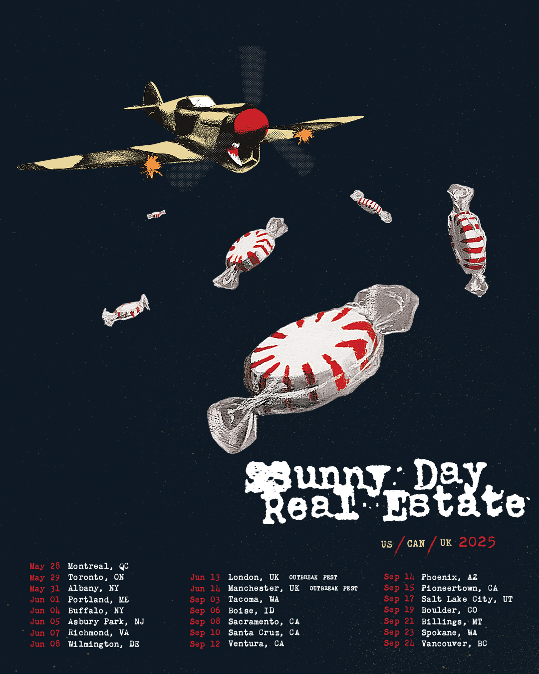 Sunny Day Real Estate Tour Poster 2025